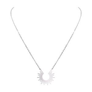 Kinsley Armelle Sol Collection Silver Sunburst Necklace